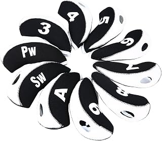 Sword &Shield sports 10pcs/Set Golf Iron Club Head Covers with Numbers Neoprene Top Window Iron Covers