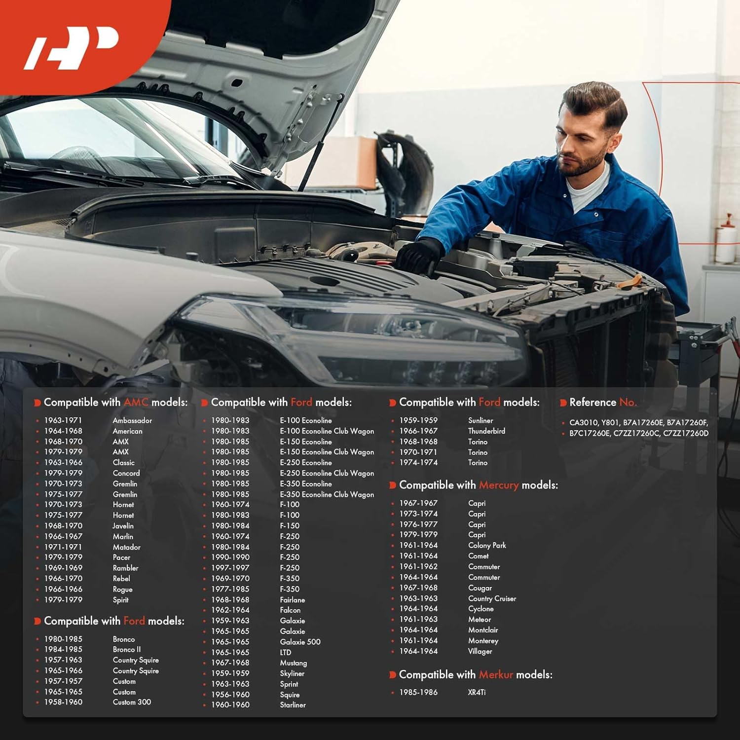 A-Premium 83 in Speedometer Cable Compatible with Ford F-100, F-150, F-250, F-350, Mustang, E-100 E-150 E-250 E-350 Econoline Club Wagon, Bronco & AMC AMX, Concord & Mercury Capri & Merkur XR4Ti