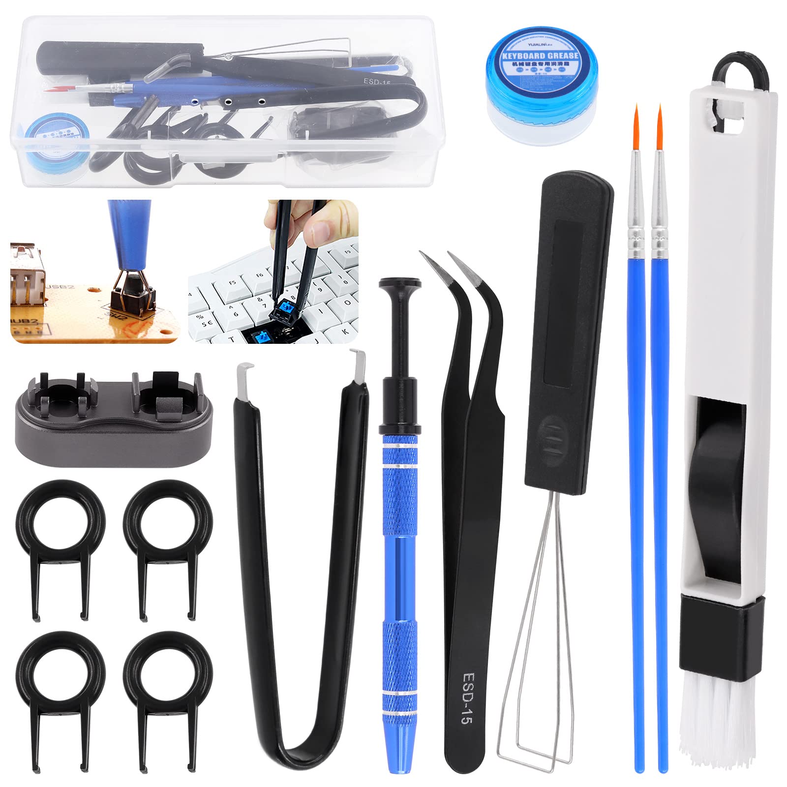 Buy Mardatt 13Pcs Keyboard Lube Kit Includes 4Claw Grabber Stem Holder