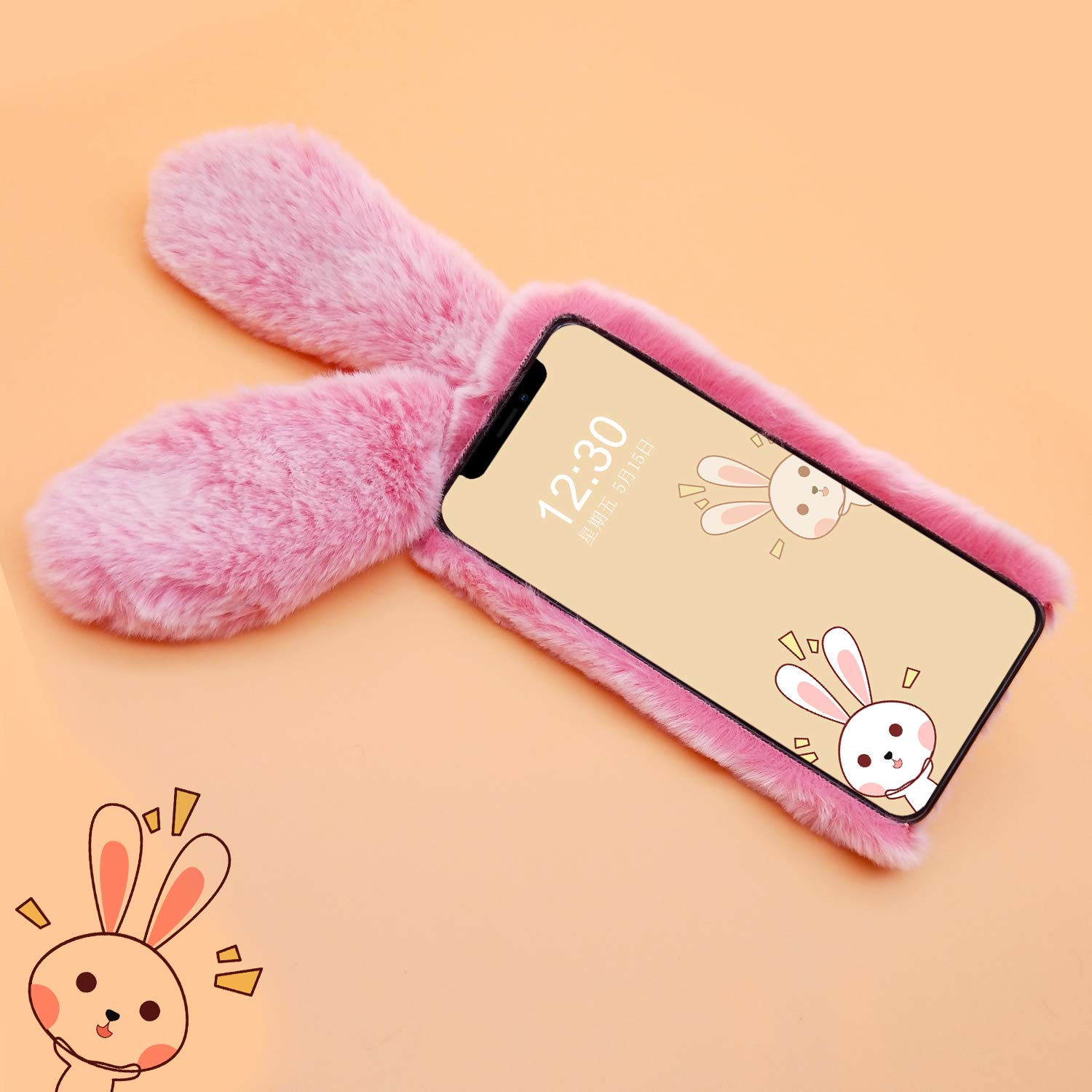 Amazon.com: Omorro Plush Rabbit Case for iPhone 14 Pro Max - Soft