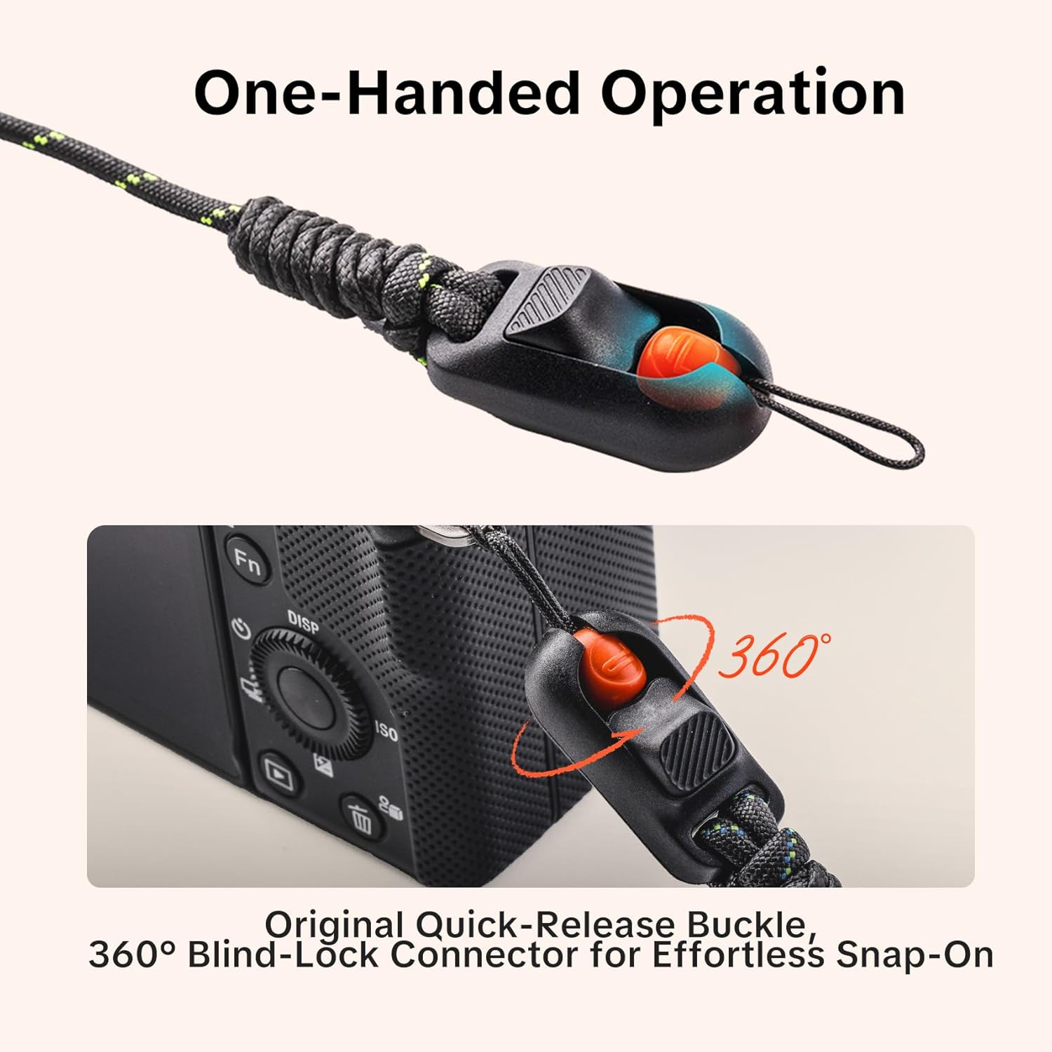 PGYTECH Camera Shoulder Strap Slim Trendy Style, Quick Release Braided Rope Camera Strap Holds 66.1lb, Adjustable Neck Straps for Compact Camera/Mirrorless/Phone for Young Photographers,Twilight Black - Image 2