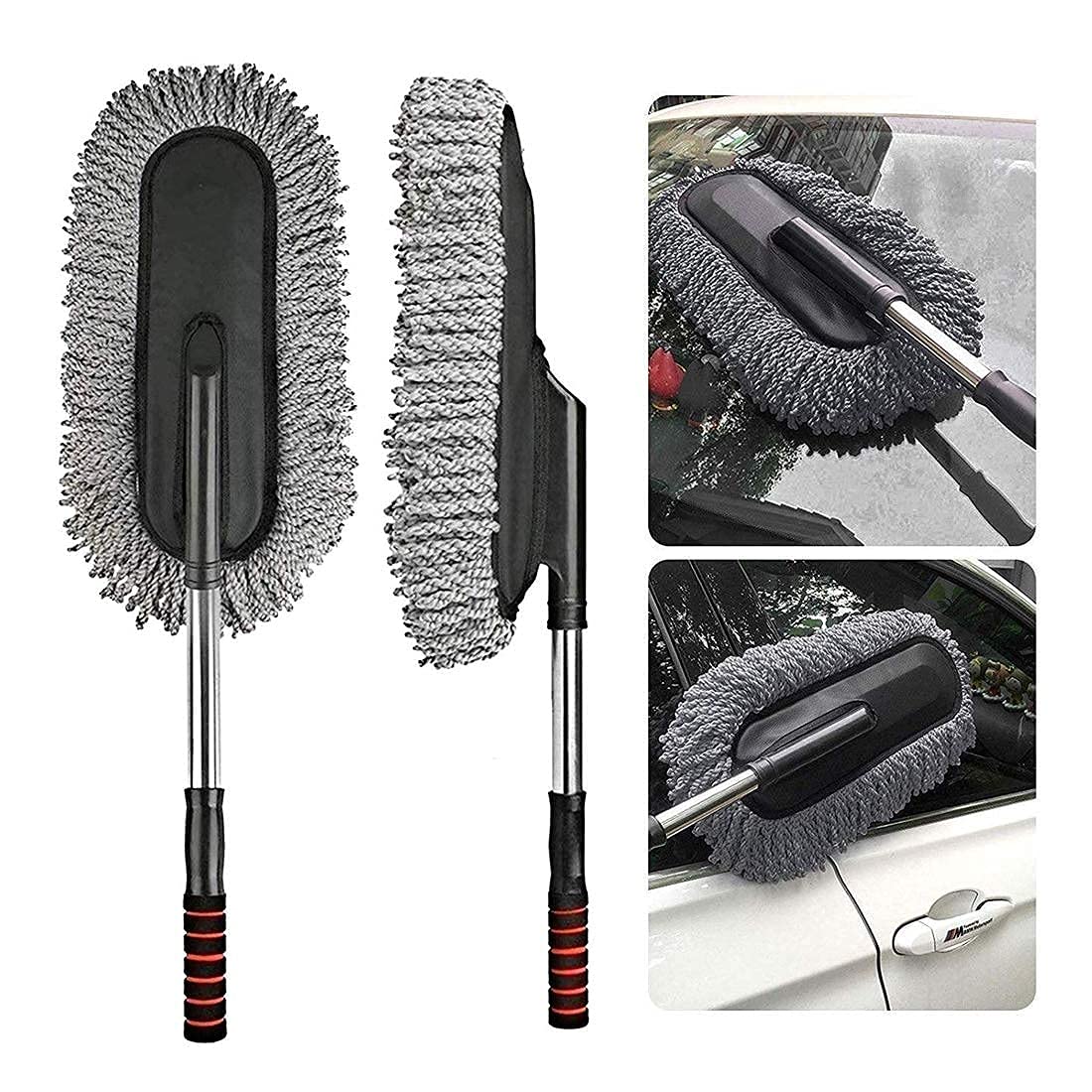 Deoxys Microfiber Car Duster Brush Kit Exterior Interior Cleaner Car Wash Mop(DE-15)-image-42