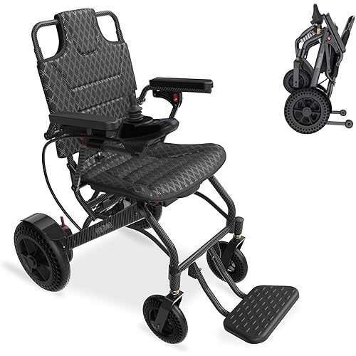 Lightweight Electric Wheelchair for Adults – Foldable, 500W Motor, 15-Mile Range, 250Lb Capacity, Airline Approved