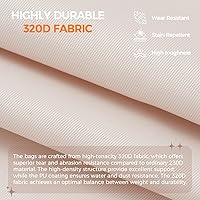 Vista 82 de BAGAIL 4 juegos/6 juegos/8 cubos de compresión para embalaje, accesorios de viaje, organizadores de embalaje expandibles (malla cuadrada, 06-beige)