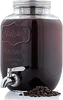 Original Grind 1 Gallon Cold Brew Coffee Maker - Stainless Steel Spigot, Thick Glass Pitcher, Fridge-Safe Iced Coffee Brewer