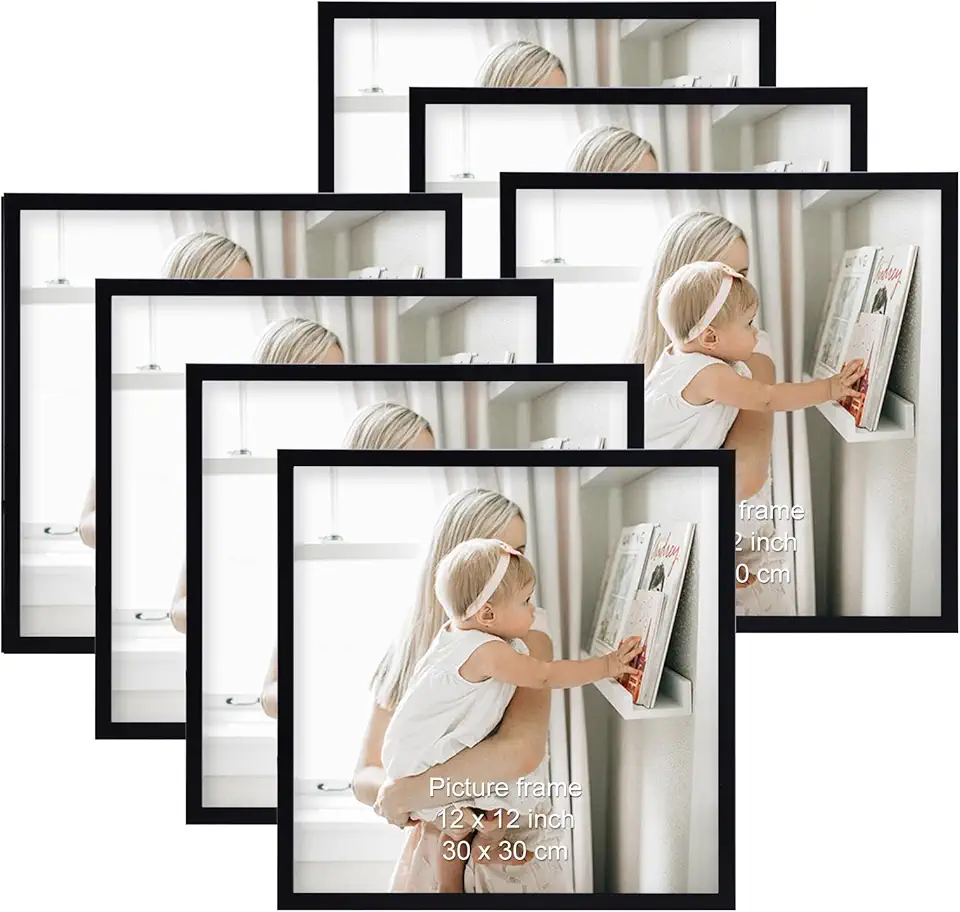 Svarta fotoramar för heminredning