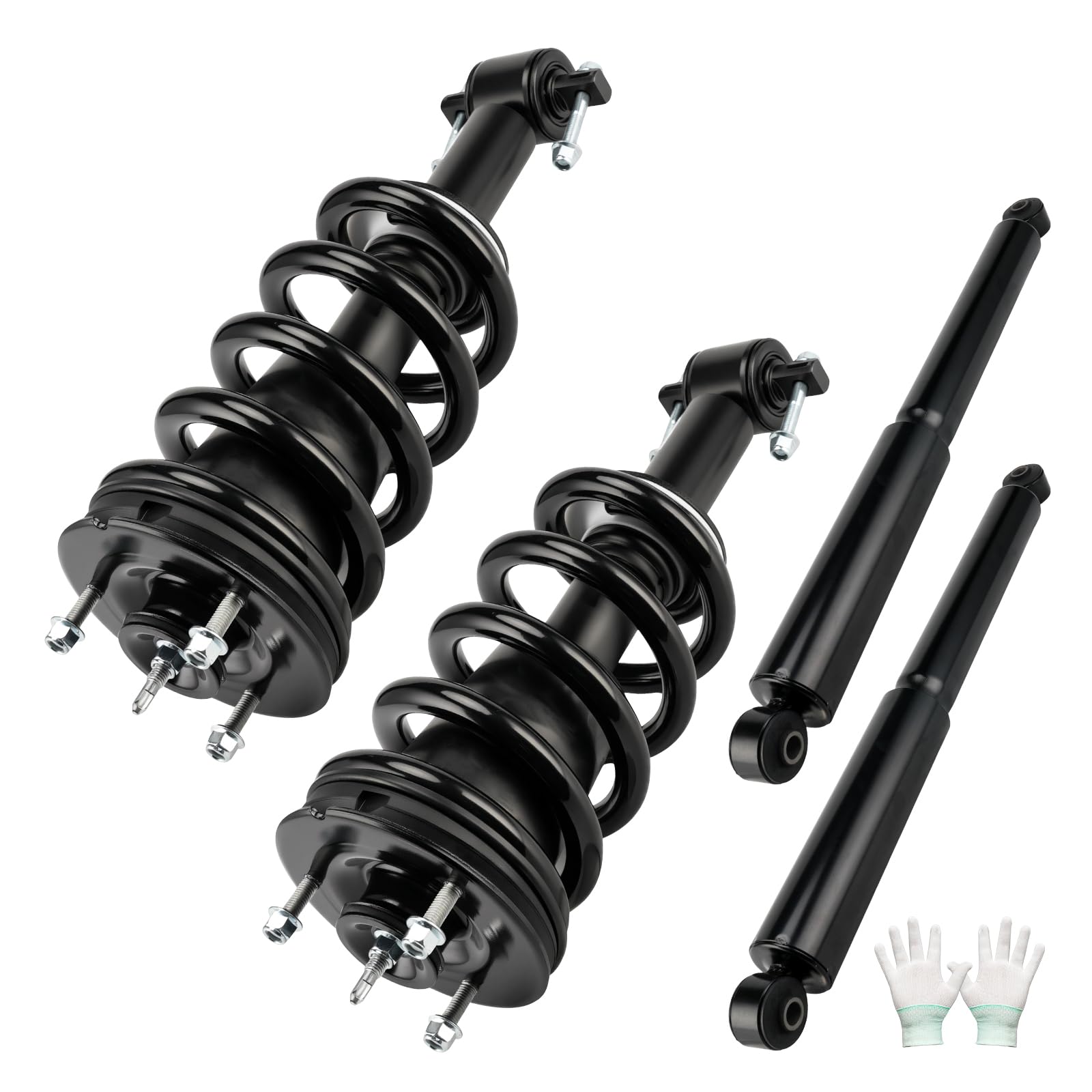 PHILTOP Front/Rear Strut Shock Absorber w/Coil Springs for Sierra 1500,4pcs