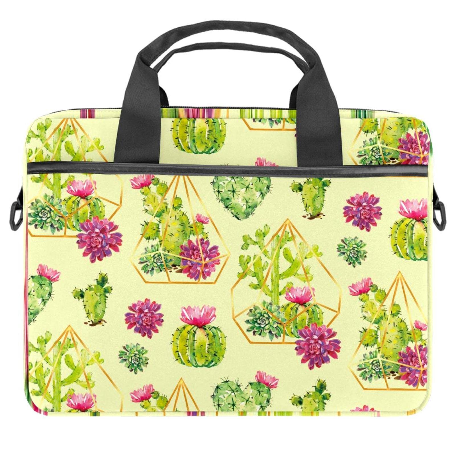 Sacoche ordinateur portable 13 pouces bandoulière housse PC 14" motif diamant géométrique
