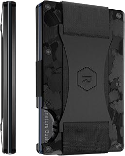 The Ridge Wallets for Men - Slim Minimalist, Front Pocket, RFID - Card Holder Wallets (Forged Carbon)