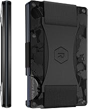 The Ridge Wallets for Men - Slim Minimalist, Front Pocket, RFID - Card Holder Wallets (Forged Carbon)