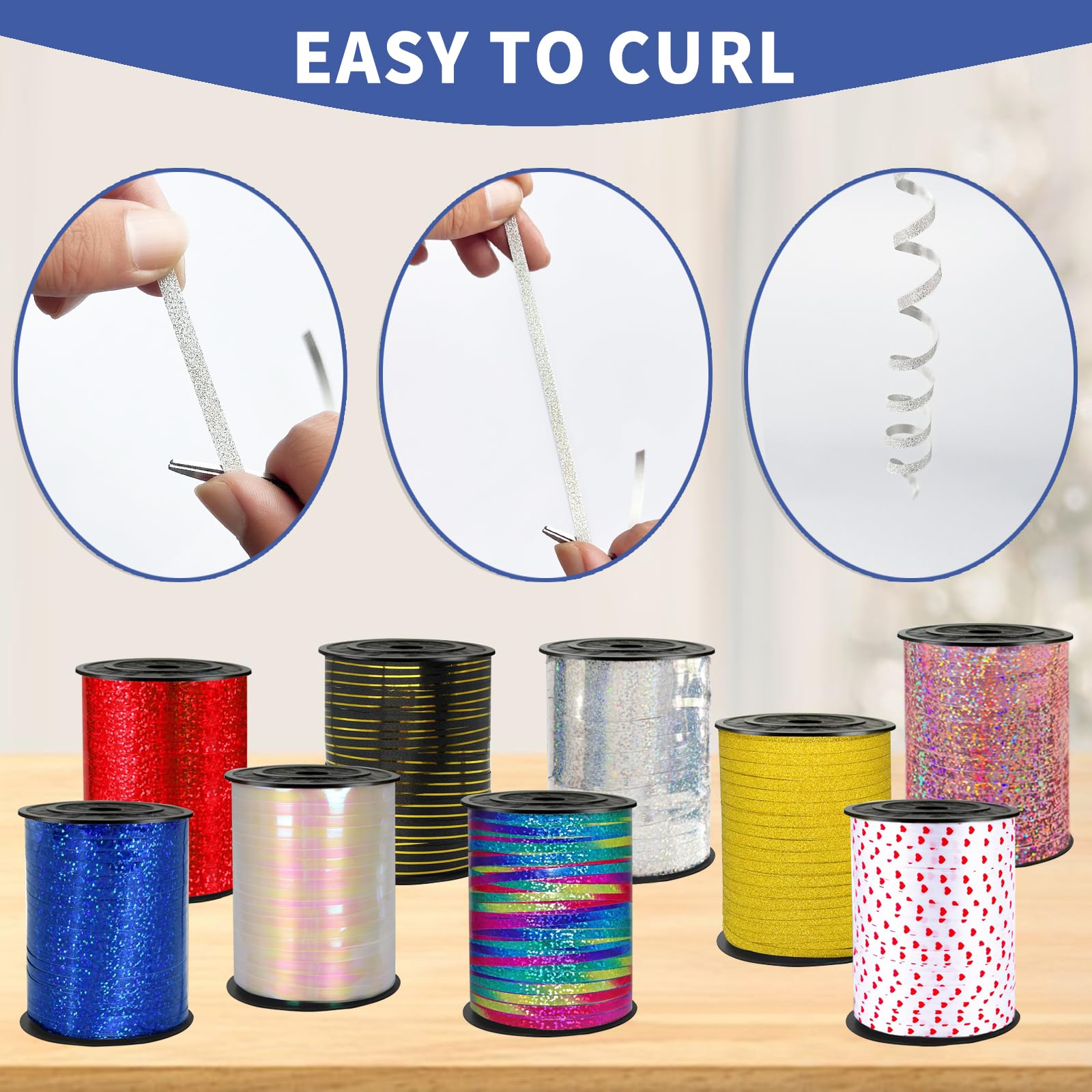 Currling Ribbion Snapklik.com : Silver Curling Ribbon, 500 Yard Glitter Silver Ribbon ...