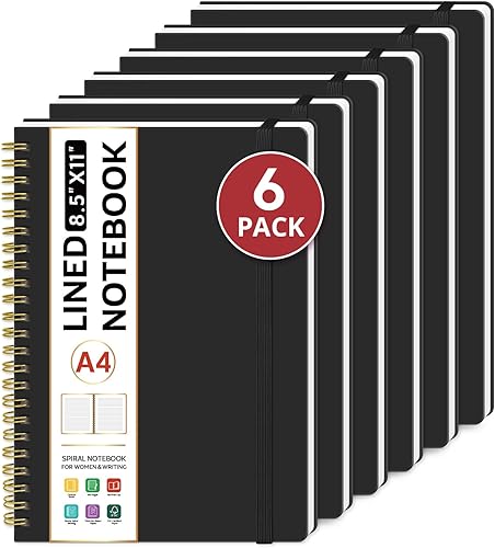 Vista 12 de Taja Cuaderno de puntos en espiral, cuadernos de 8.5 x 11 pulgadas para trabajo, diario grande A4 para mujeres y hombres, diario punteado, cuaderno