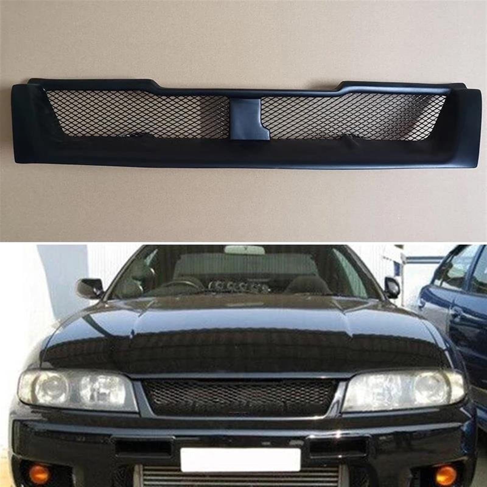 日産Skyline R33 GTR ガラスファイバー フロントグリルカバー OE R33 