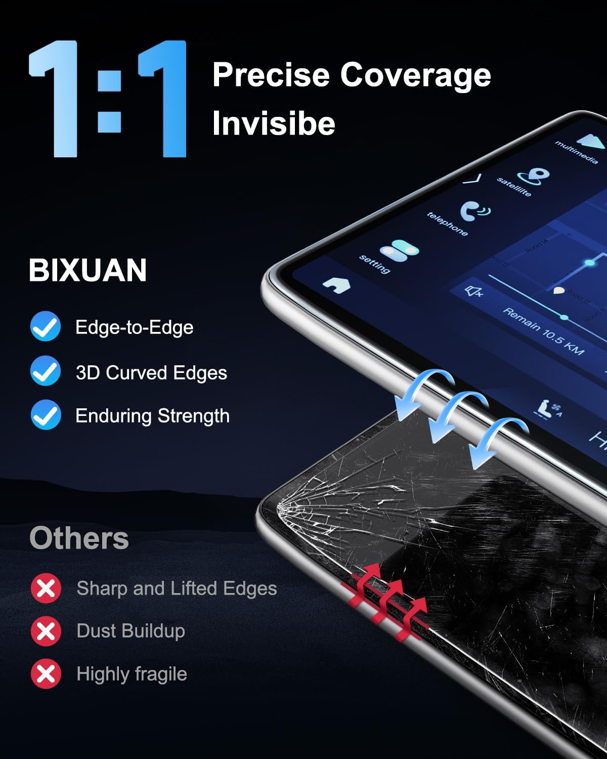 BIXUAN For 2026 Toyota RAV4 Matte Anti-Glare Screen Protector For 2026 RAV4 (XSE/Limited) 12.9Inch Navigation Touchscreen 2026 RAV4 Accessories 9H Tempered Glass [NO Glare&Fingerprint]