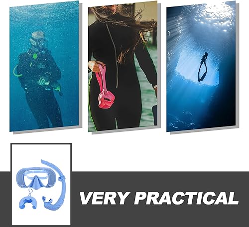 Miniatura 7 de Happyyami Juego de esnórquel profesional para adultos, plegable, antivaho, gran angular, máscara de natación con tubo de silicona y estuche de