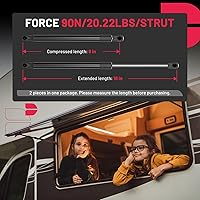 Vista 78 de BDFHYK C16-17796 20 inch 110Lbs/490N Gas Struts Shocks Lift Support for are Leer Camper Shell Topper Rear Window, Truck Bed Cover, Cabinet lid Door