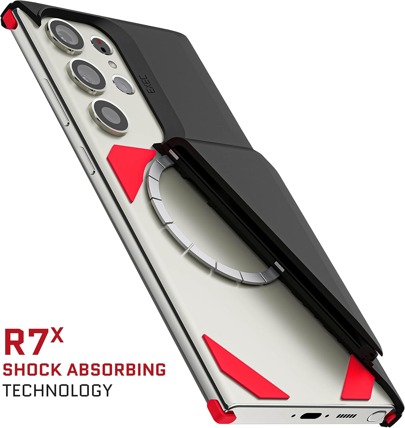 Ghostek EXEC Samsung Galaxy S23 Ultra Wallet Case with Detachable Magnetic Credit Card Holder Supports Wireless Charging Shockproof Protective Covers Designed for 2023 Samsung S23 Ultra (6.8") (Black)