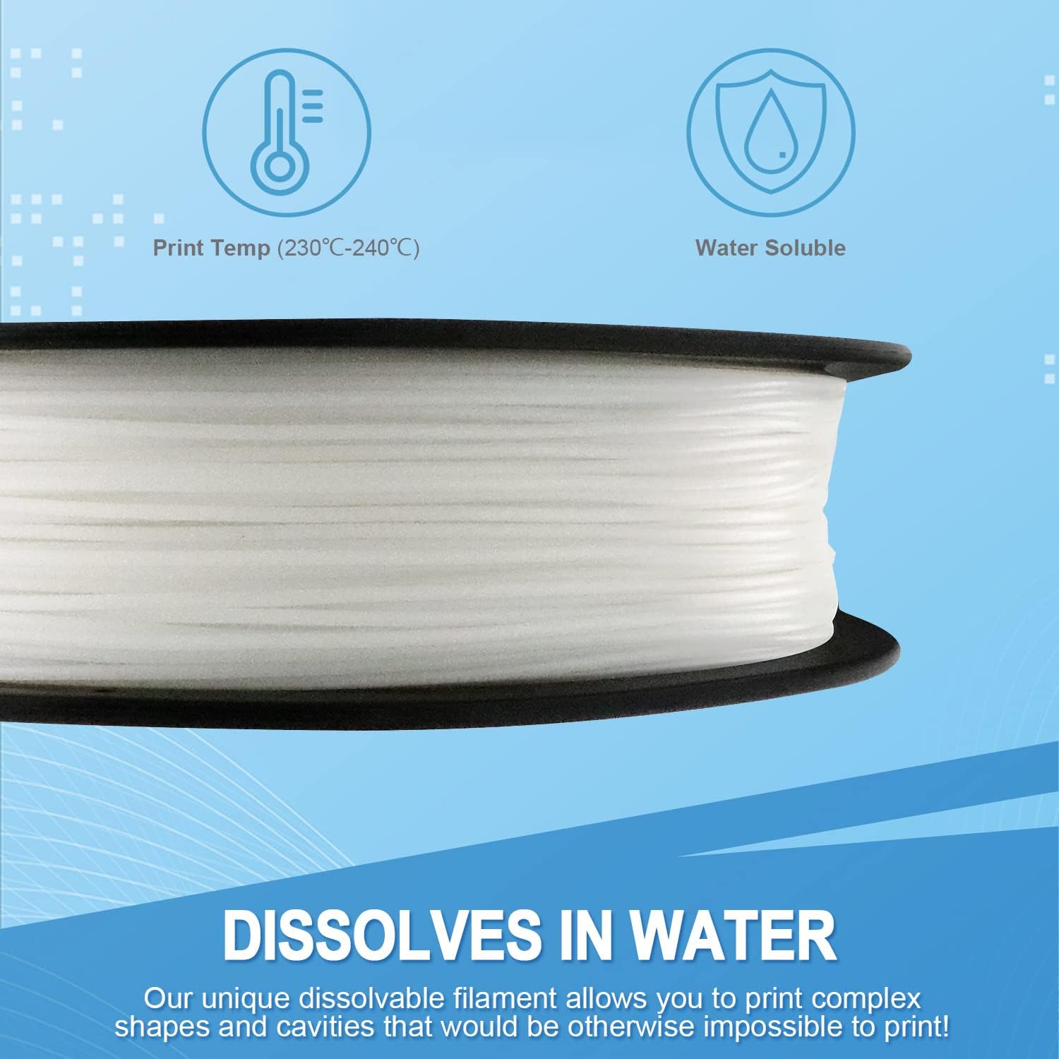 YOUSU Filament do drukarki 3D PVA 1,75 mm 500 g