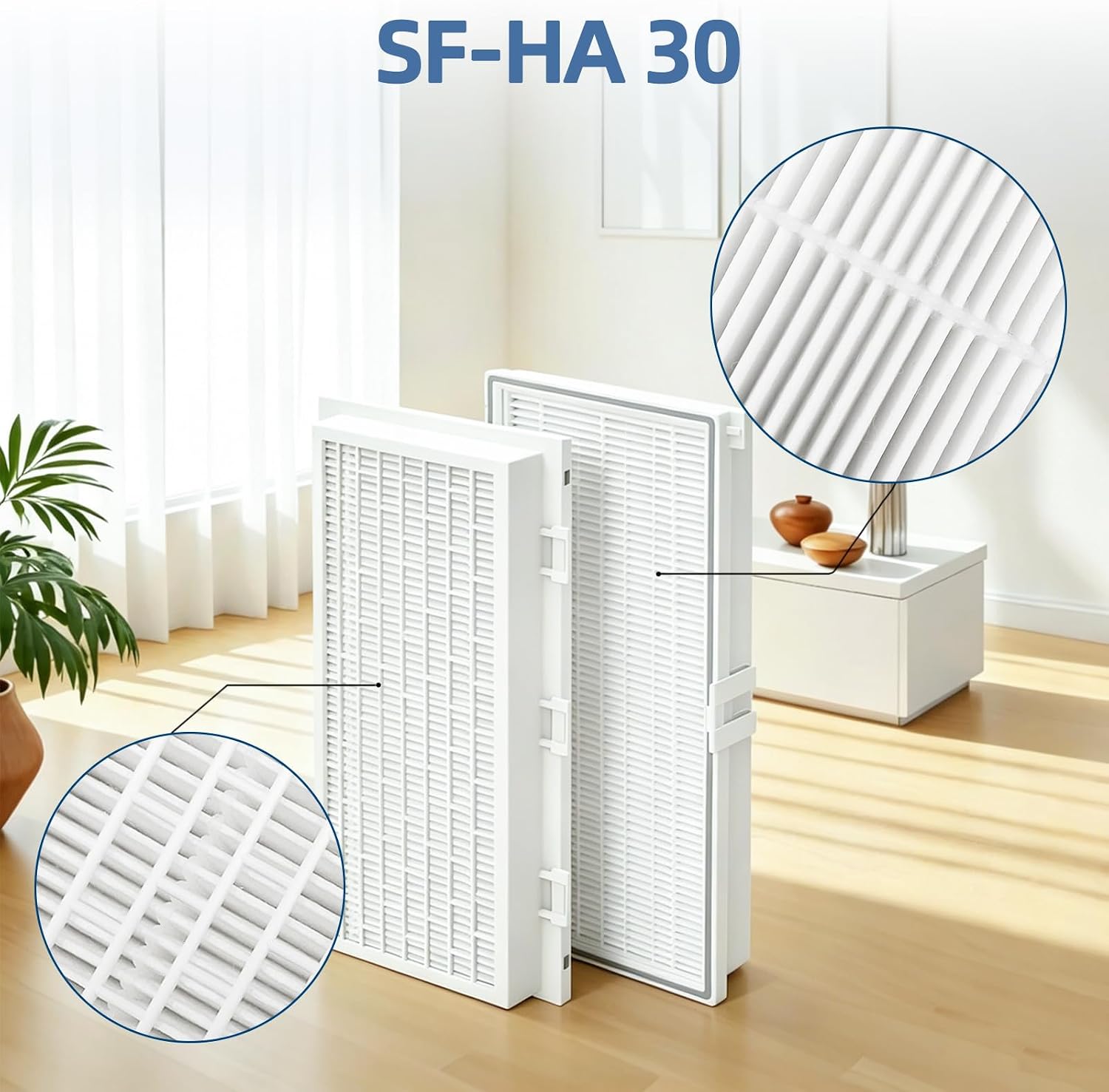 2 Packs SF-HA 30 Replacement Filters for Vacuum Model Classic C1, Complete C1, Dynamic U1, S300-S700, S2000 Series with One Brush image 2