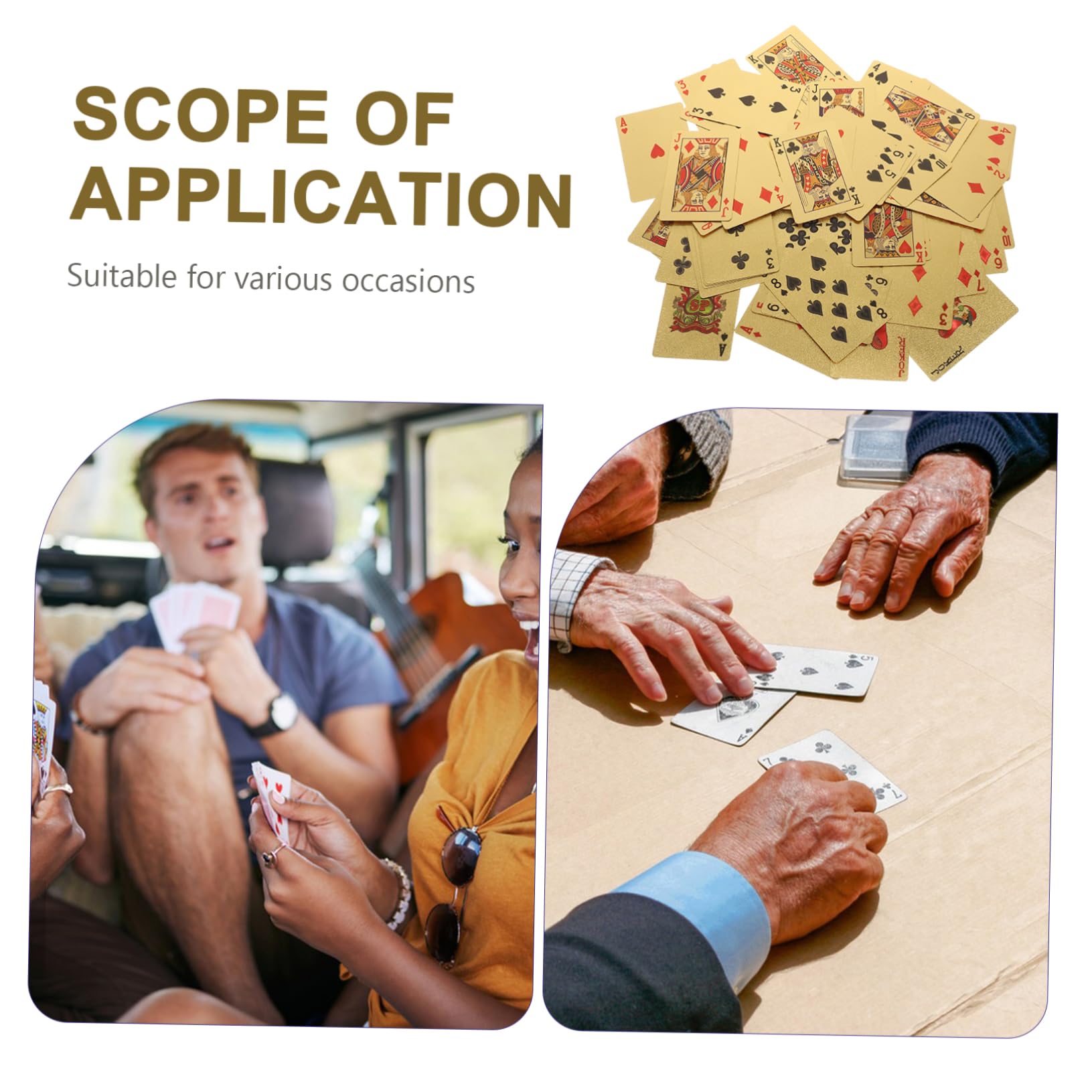 Abaodam Cartas De Póker De Plástico Impermeables para Fiestas y Reuniones Familiares Accesorios De Divertidos De Cartas Portátil y Duradero
