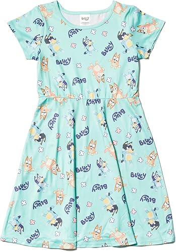 Miniatura 3 de Bluey Mom Dad Bingo - Paquete de 2 vestidos de patinadora para niñas pequeñas y grandes