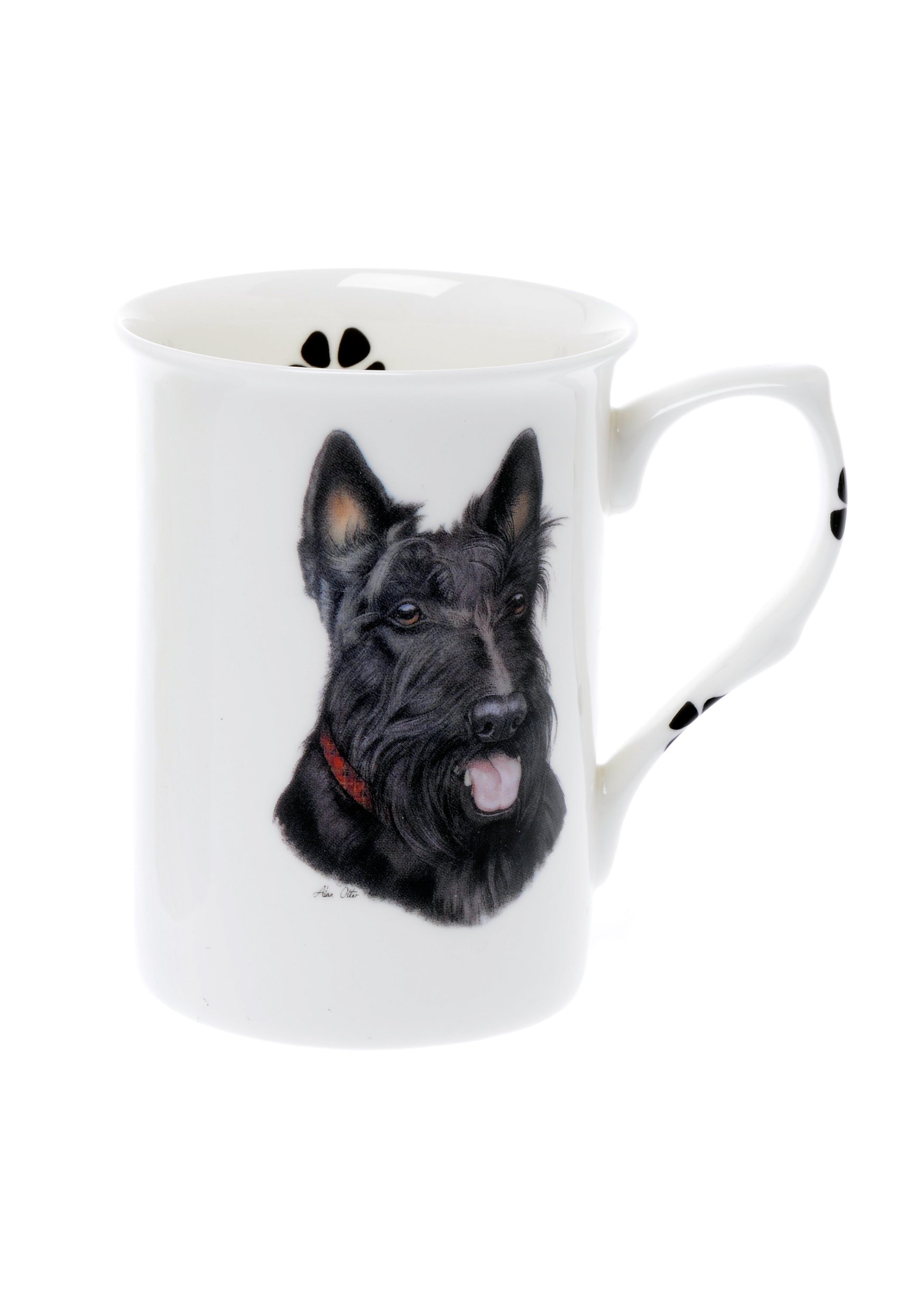 (BB53) SINGLE BONE CHINA BEAKER/ MUG/CUP Scottish Terrier dog KIRSTY JAYNE CHINA