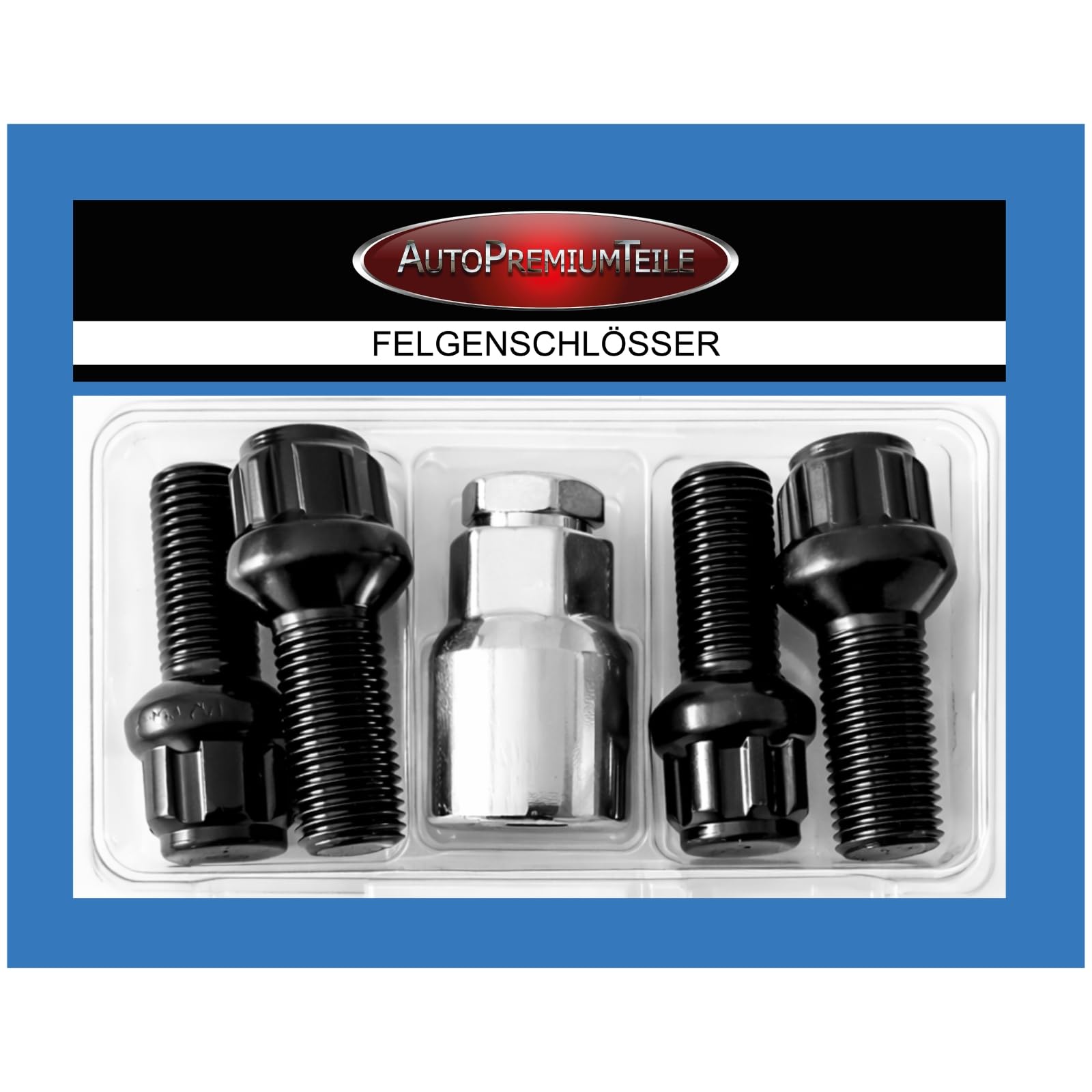 Felgenschloss M14x1,5x28mm Kugelbund R14 kompatibel mit Audi Infiniti Mercedes Porsche Toyota 4x schwarze Felgenschlösser 4er-Set Felgensicherungen Radsicherungen Radschlösser Radschrauben Radbolzen
