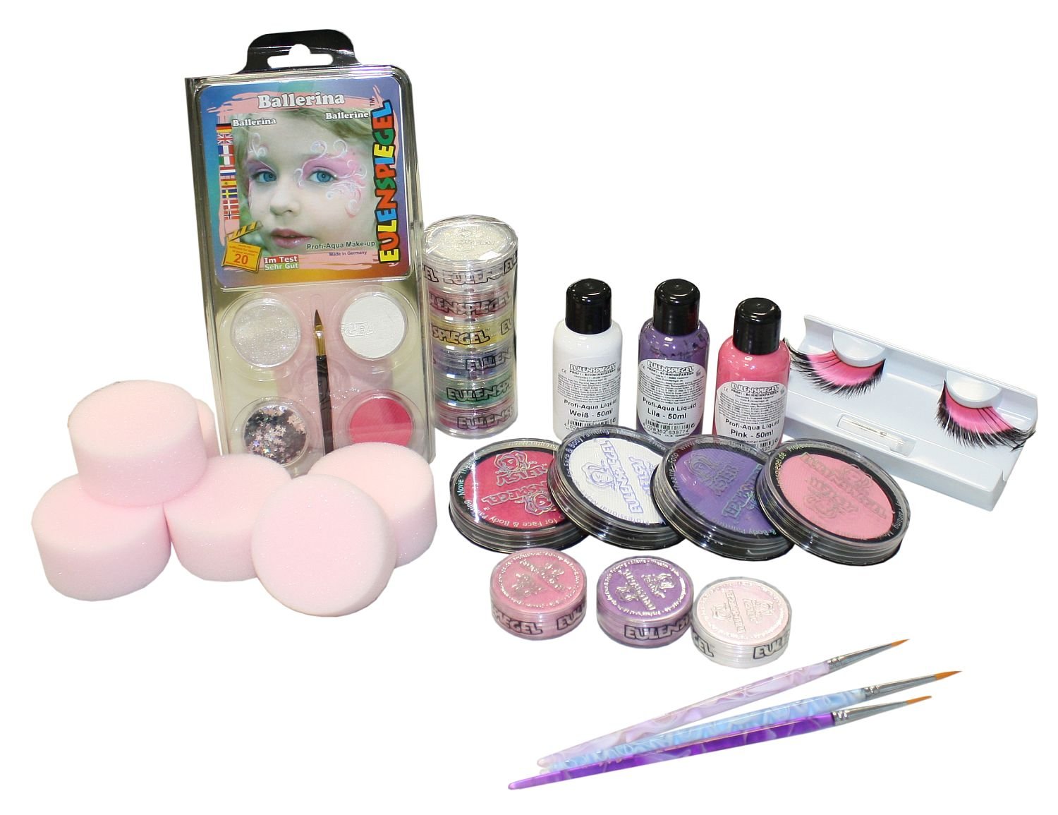 Eulenspiegel 299562 - Schminkkoffer Just Pink, Schminkset, Karneval, Kinderschminken, Mottoparty, Halloween