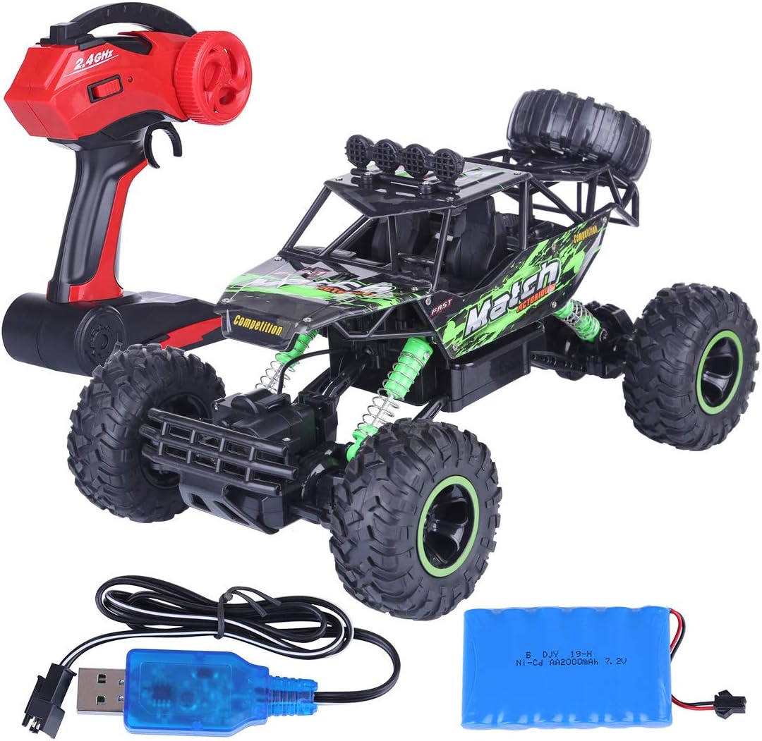 Teakpeak Monster Truck RC Offroad RC Monster Truck 4WD 1:12 2.4G Offroad Car Remote Controlled with Double Motor Climbing Car Monster Truck Remote Controlled Large