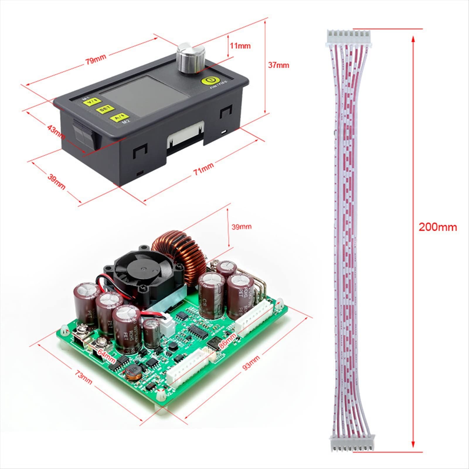 Napięcie zasilania Stałe napięcie prądu DC DC Step-down komunikacja zasilacz ławkowy przetwornica napięcia woltomierz 50V 20A komunikacja USB Bt