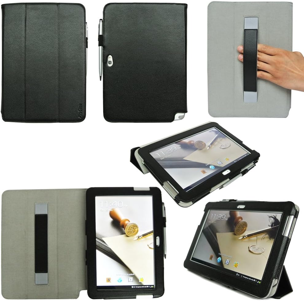 ProCase Galaxy Note 10.1 Protective Case - Tri-Fold Folio Cover for Galaxy Note 10.1 Inch N8000 N8010 N8013 Tablet (Black)