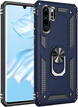 Microsonic Huawei P30 Pro i in K l f Military Ring Holder Lacivert [P30 Pro ile Uyumlu K l f - Lacivert]