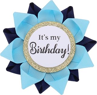 MECCANIXITY Handmade It's My Birthday Button Happy Birthday Pin Funny Badge | Button Ribbon Pins for Party Decorations
