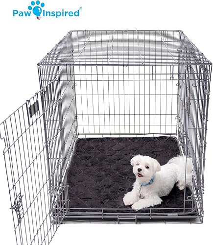 Miniatura 6 de Paw Inspired Alfombrillas acolchadas lavables para perros, almohadilla de 41 x 28 pulgadas, se adapta a perreras de 42 pulgadas, a prueba de fugas,