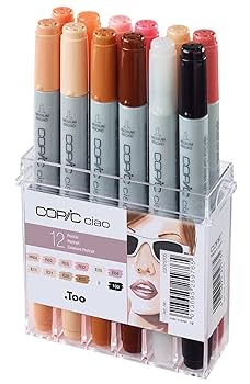 Amazon.com : Copic Ciao Coloured Marker Pen - Set of 12
