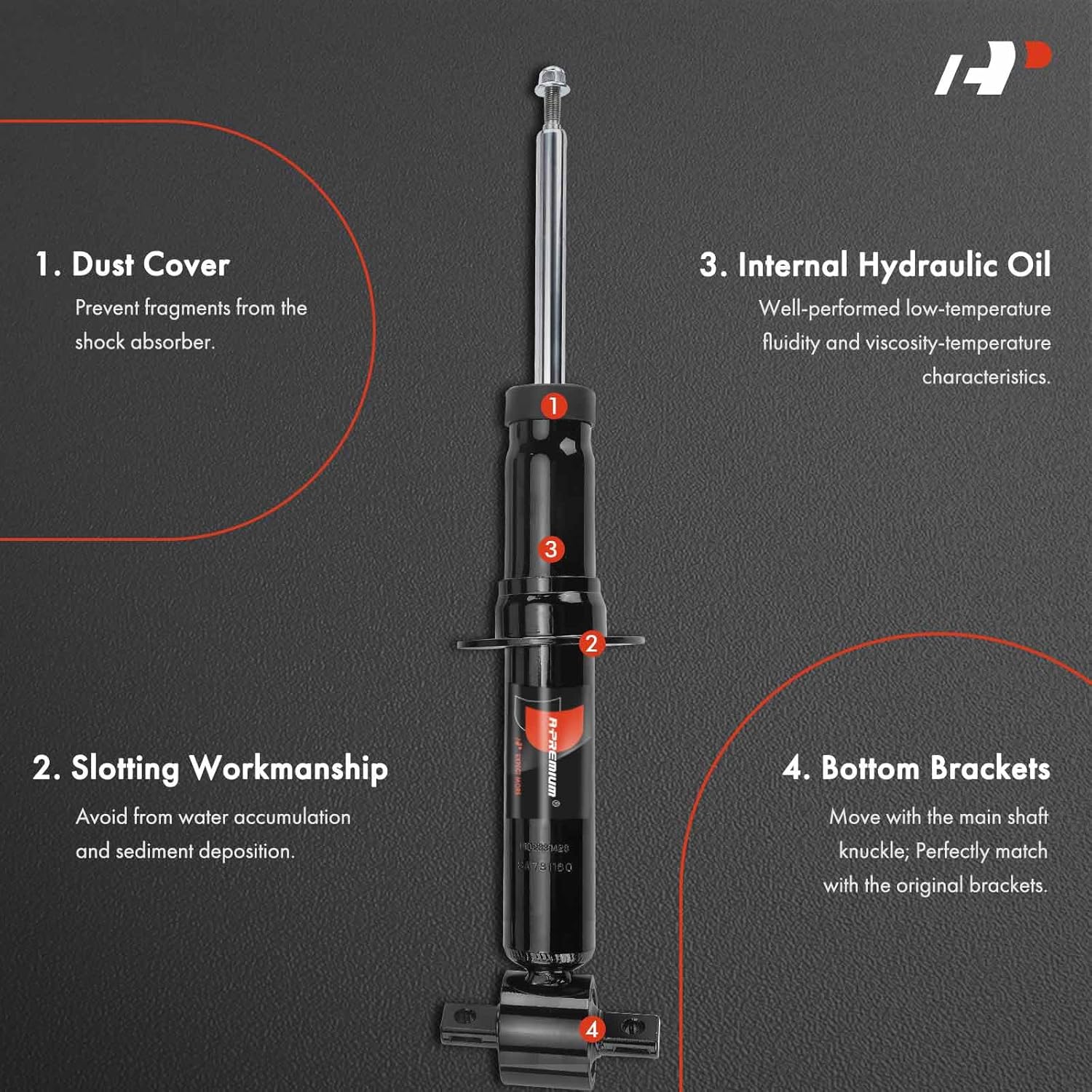 A-Premium Front Strut Assembly Compatible with Chevrolet Silverado 1500 2019-2024, Silverado 1500 LTD 2022 & GMC Sierra 1500 2019-2024, Sierra 1500 Limited 2022, 2-PC Set