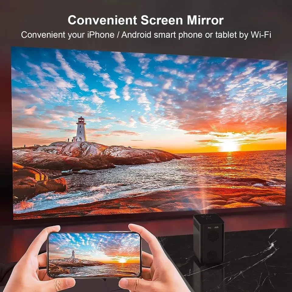 Beamer, wifi, Bluetooth, 5G, pico projectoren, 9500 lumen, mini-projector, Full HD, overheadprojector, thuisbioscoop - Image 3