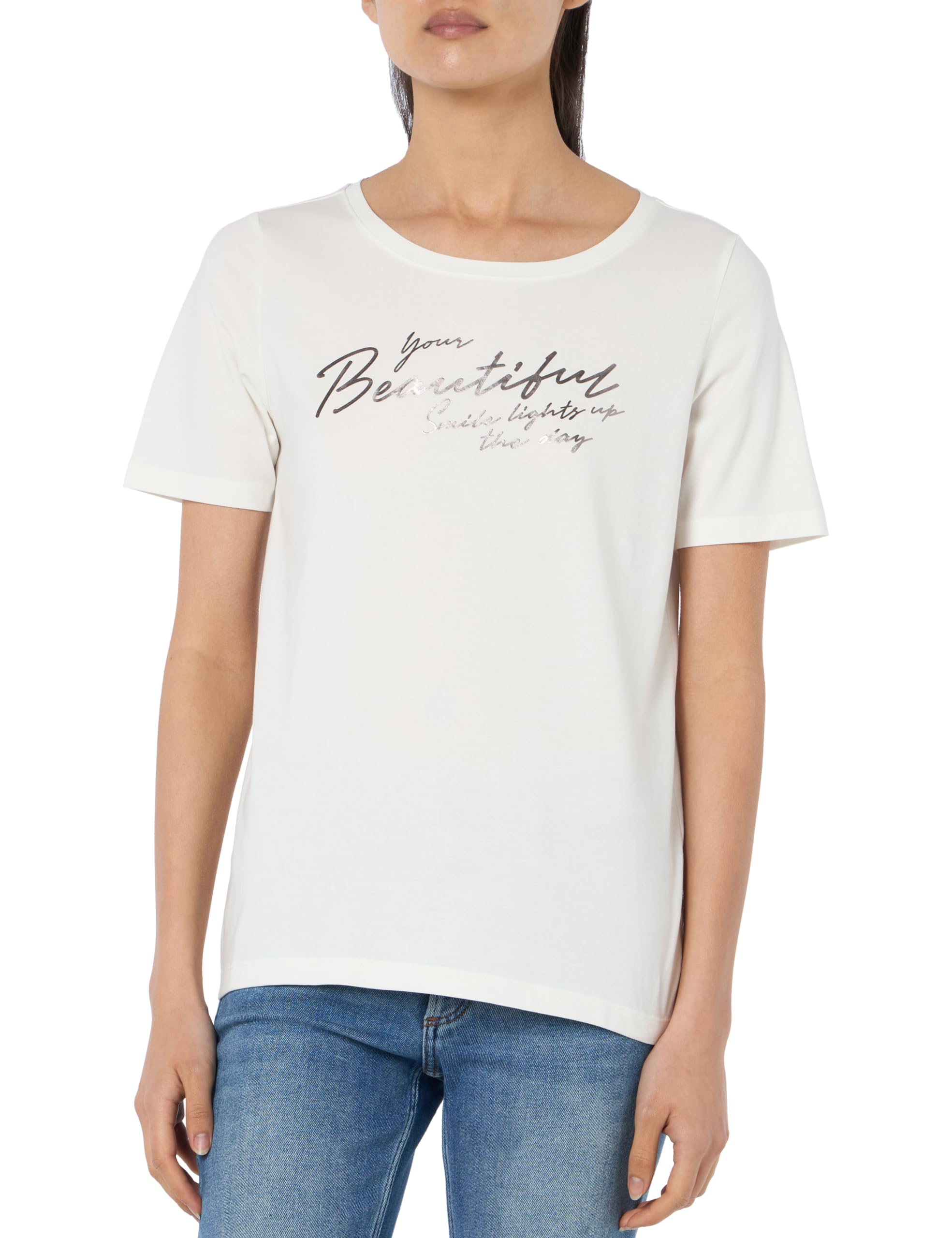 s.Oliver Women's T-Shirt, 02d0 White, 8