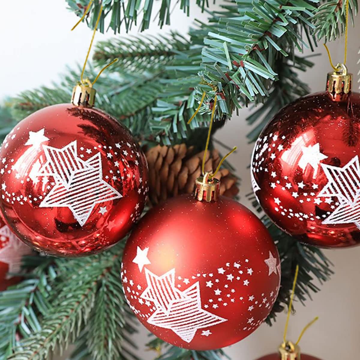 90 Crochets Pour Boules De Noël GHPKOTW | Or, Argent, Rouge – Crochets En S, 1,2x3 Cm – Déco Sapin - 5