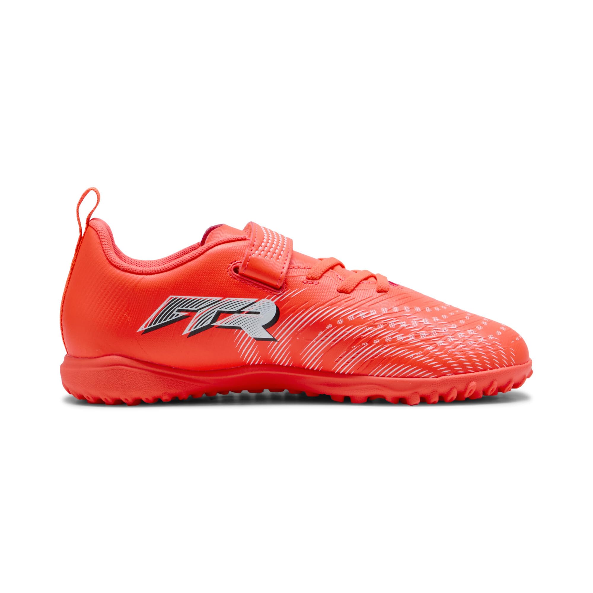 PUMA Future 9 Play TT V JR - Scarpa da Calcio, Rosso Brillante, Bianco e Nero, Taglia 42, Glowing Red PUMA White PUMA Black, 32 EU