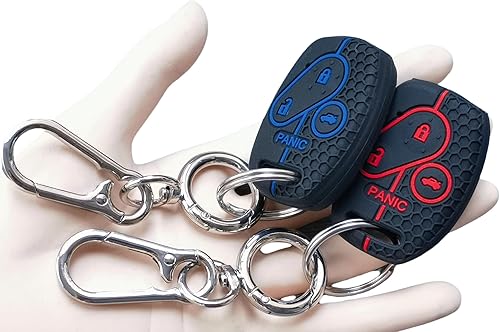 Miniatura 2 de 2 llaveros de silicona para Honda Accord Civic CR-V Element Pilot 2003-2015 3+1 botones (negro con rojo)