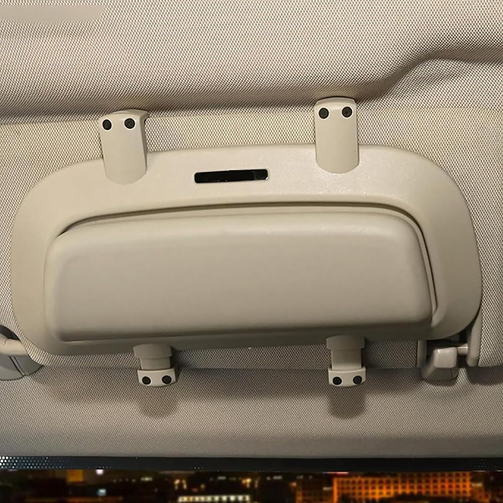 Étui à Lunettes de Voiture pour V-W Golf T-Ouran B8, Porte Lunettes Organiseur BoîTe Rangement Multifonction Protection Accessoires Intérieurs.,B/Beige