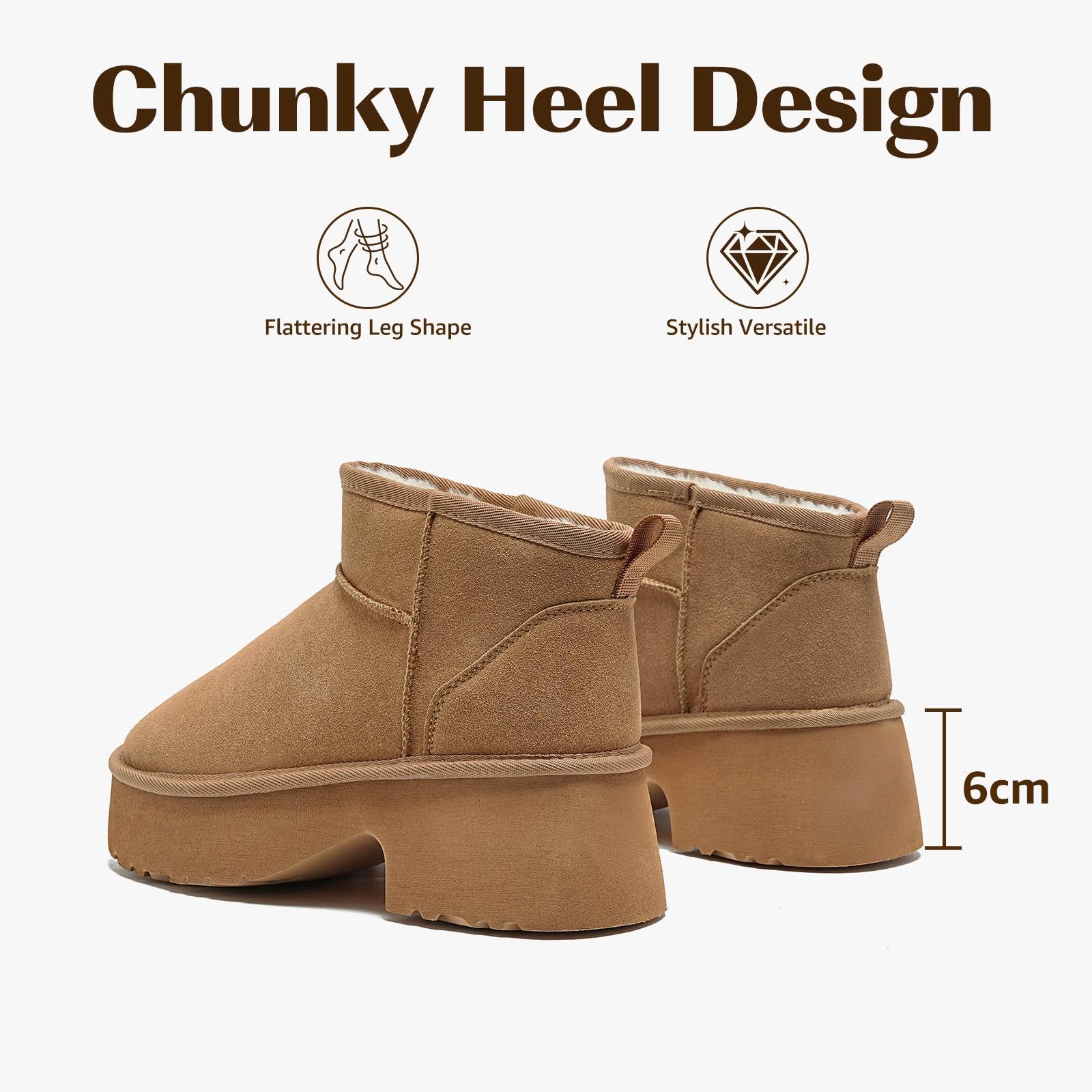 Mishansha Stivali Donna Invernali Boots Scarpe da Neve Calda Antiscivolo Taglia 36-42 EU