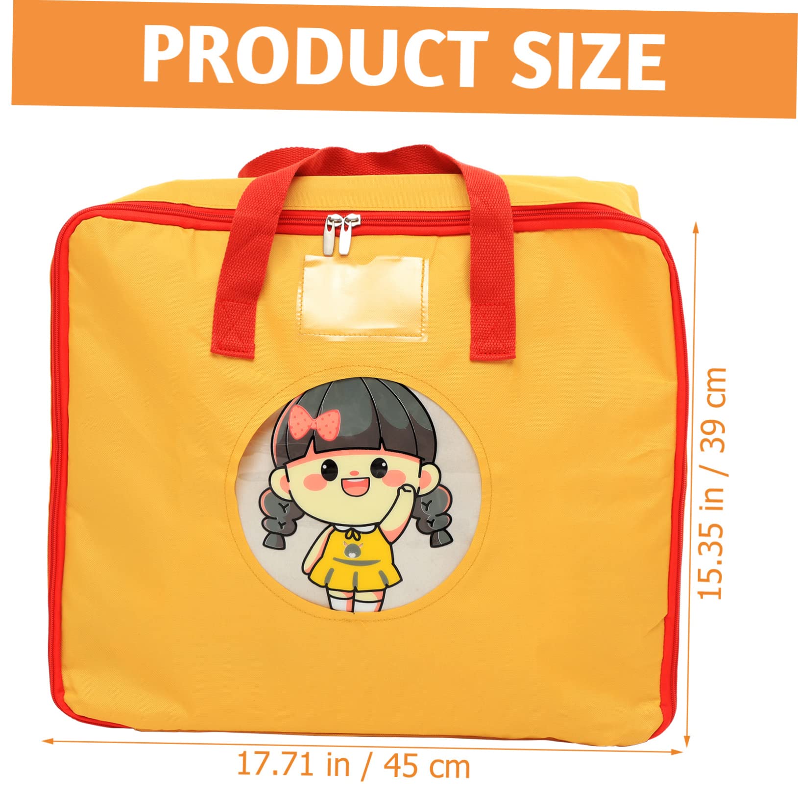 OFFSCH Cartoon Clothing Storage Bag for Bedding Large Capacity Organizer Pouch for Blankets and Quilts Lightweight and Portable Home Organizer