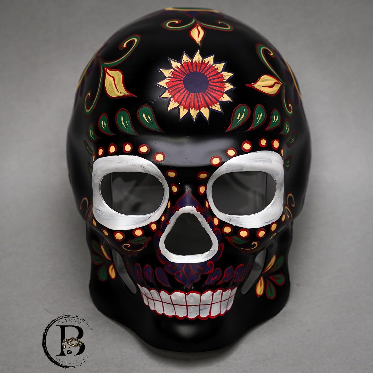 Full Skull Masquerade Mask for Men Day of the Dead Decorations Headpiece Skeleton Costume Mask Cosplay Halloween Mask