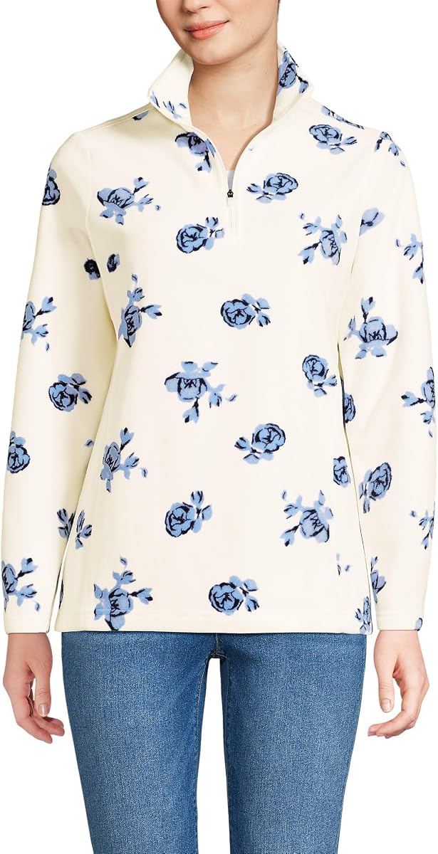 Jersey con cremallera y cuartos de forro polar para mujer