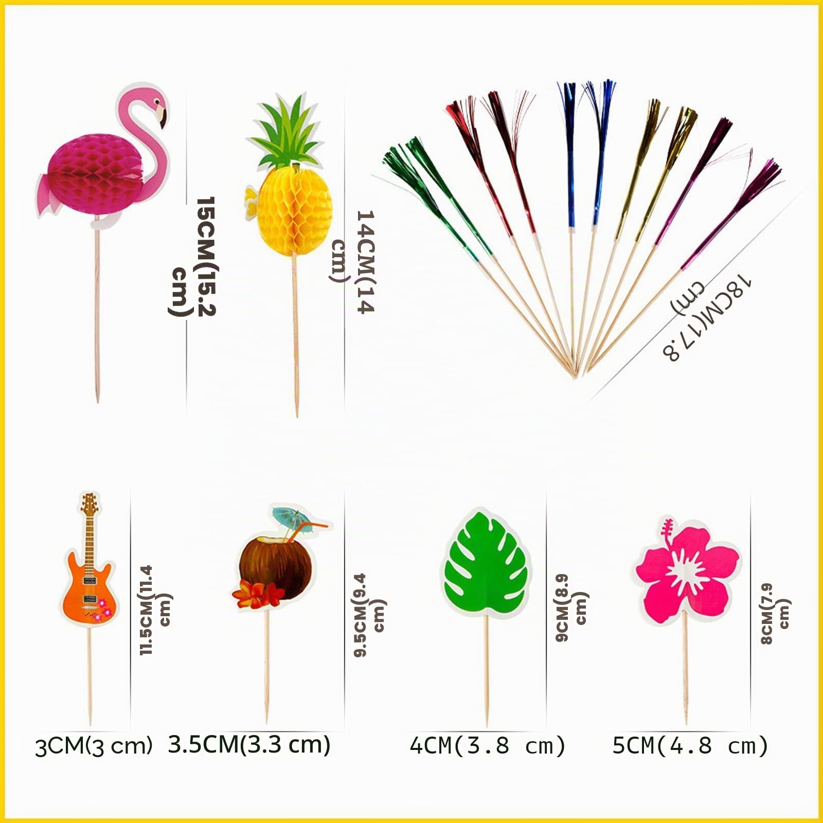 Decorazioni per cocktail, 90 ombrelli da cocktail, cannucce da cocktail, fuochi d'artificio, cocktail party, decorazioni per feste estive, matrimoni, bar, bevande, torte