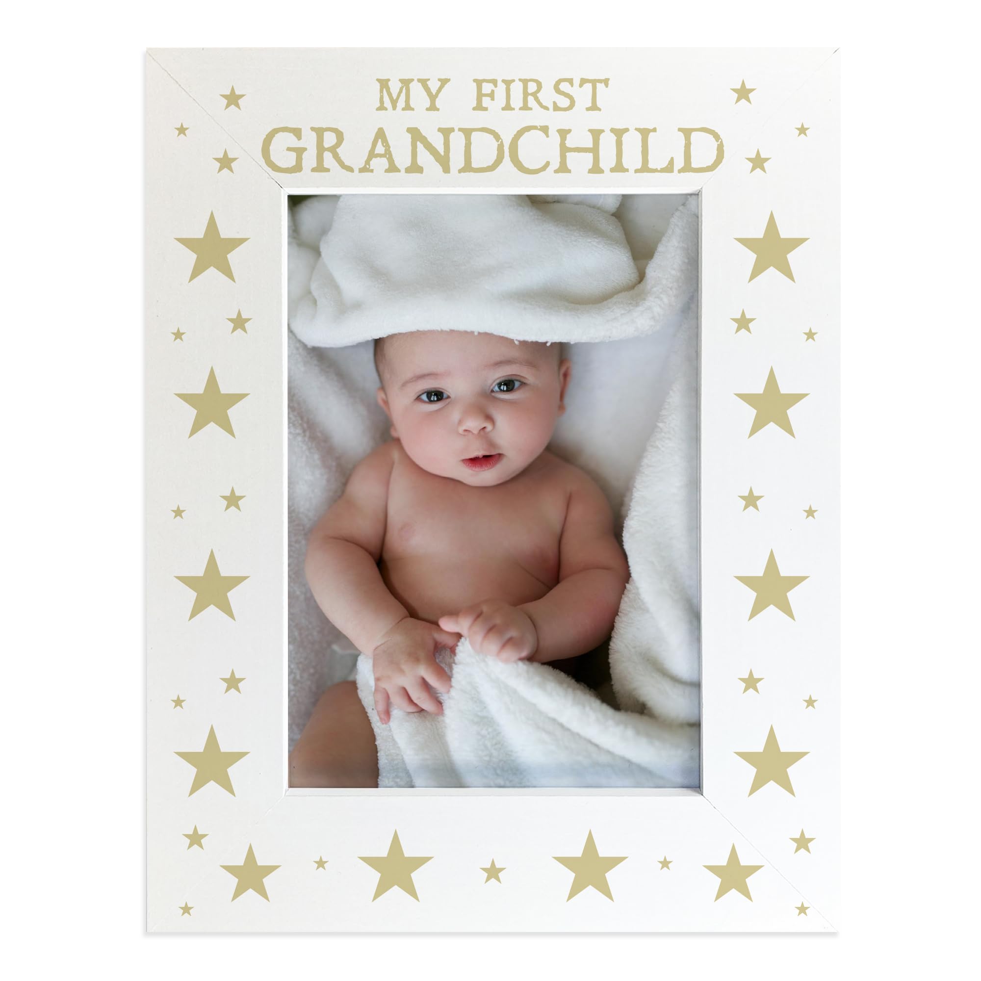 RED OCEAN My First Grandchild Photo Frame Gift For Nanny Nan Grandma Nana Gift For New Baby Boy Girl 7x5 White Frame Keepsake