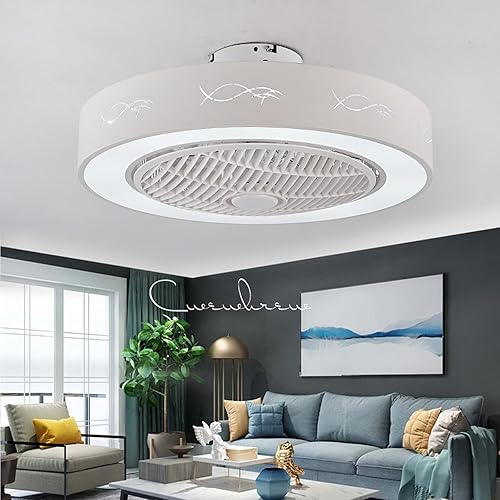 Miniatura 2 de YUEGOO Ventiladores De Techo con Lámparas, Ventilador De Techo con Luz, Lámpara Colgante De Control Remoto Lámpara De Colgante De Metal Moderno En