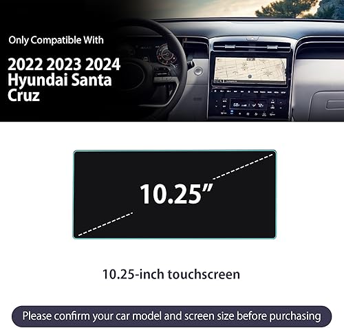 Miniatura 10 de LUWU - Protector de pantalla para Hyundai Santa Cruz 2022-2024 de 10.25 pulgadas 2023 Santa Cruz Pickup Truck Protector de pantalla de vidrio